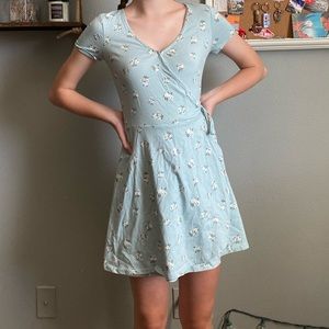 sky blue dress